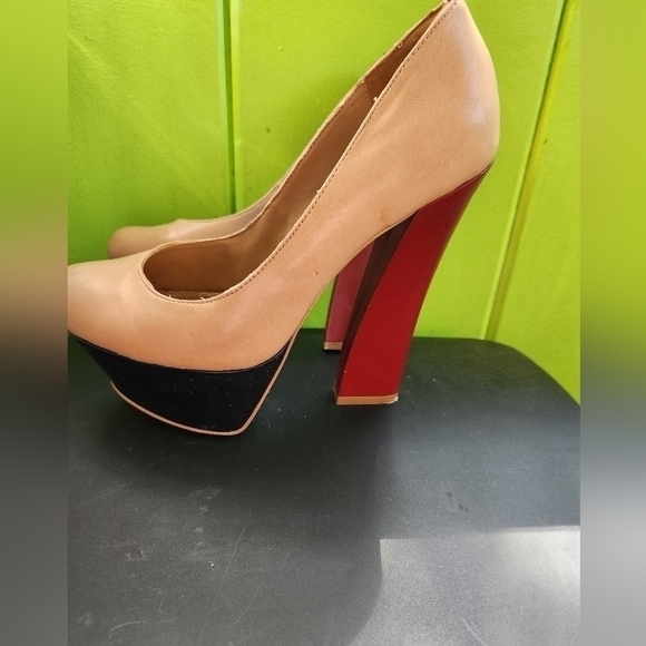 Bebe tri color block heel shoe - Picture 3 of 6